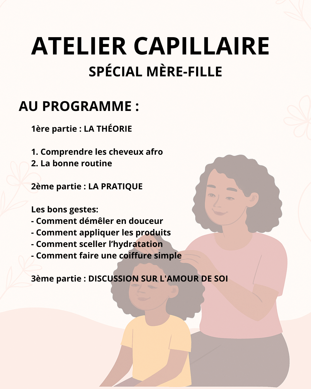 Atelier capillaire spécial mère-fille